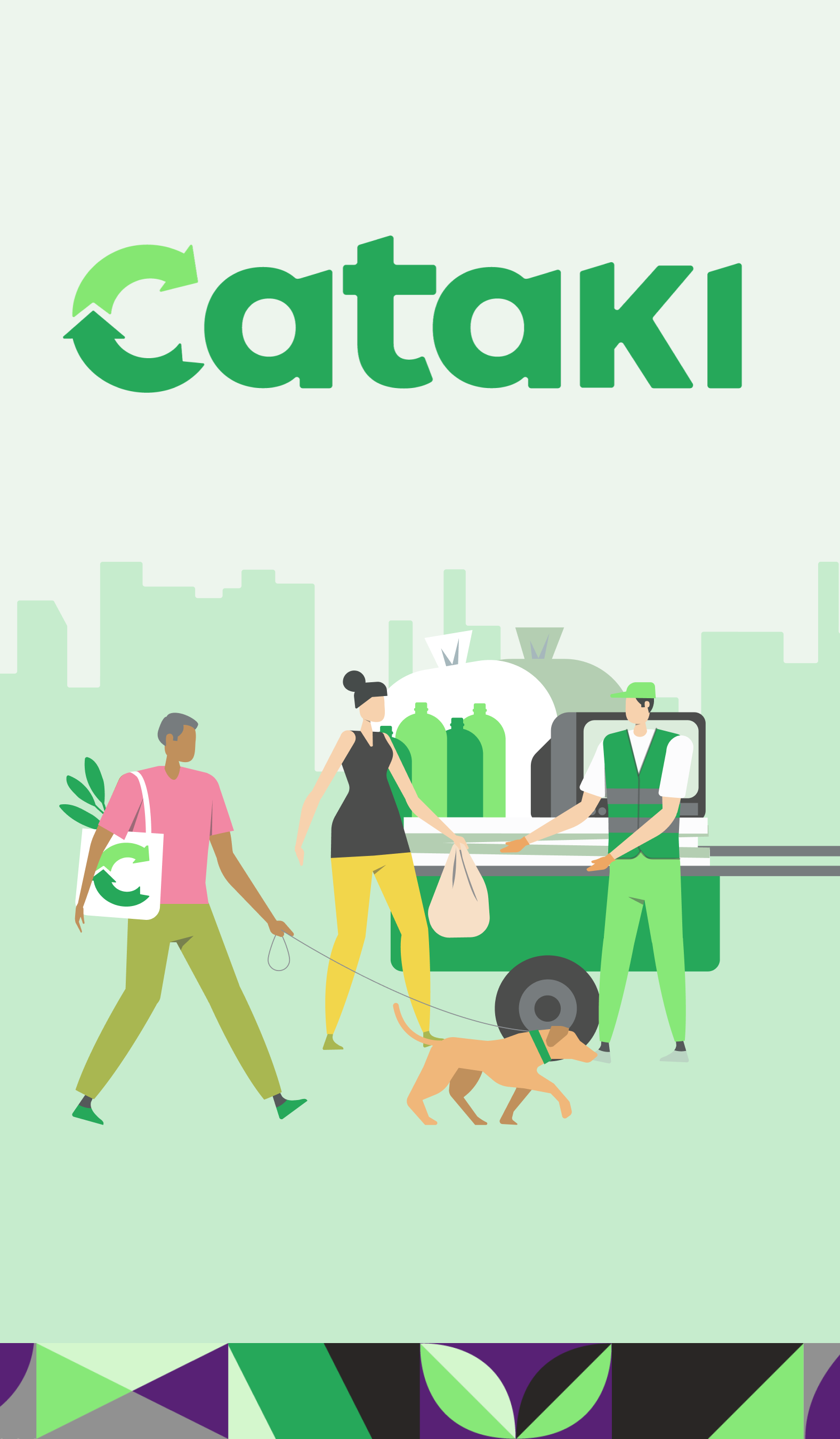 Page from Cataki's brand manual showing the logo and color variations.